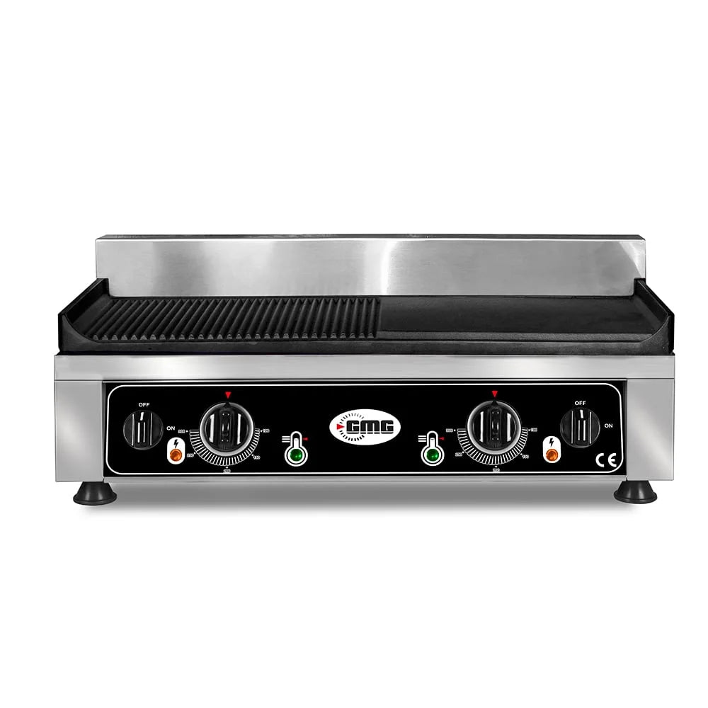 GMG Elektro-Grillplatte GP5530EG 52x24 ½ glatt, ½ gerillt