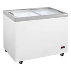 Eiscreme-Gefriertruhe 284 Liter mit LED-Beleuchtung und Rollen