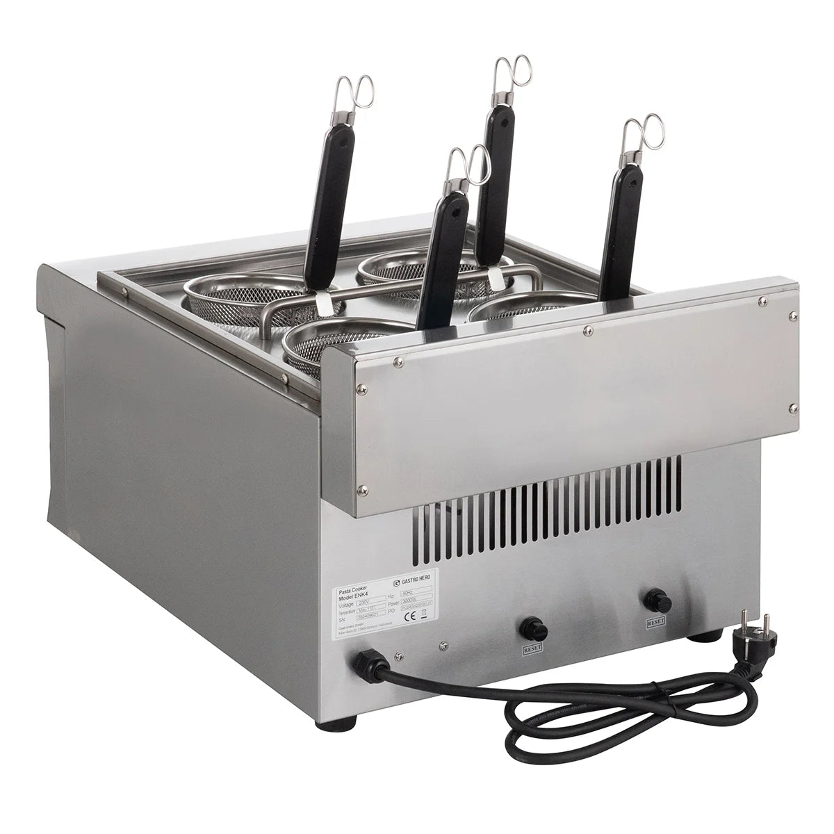 Elektrischer Nudelkocher - 4 Siebe - 16,5l