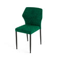 Feros Restaurantstuhl Louis, Velour Grün, velours fabric gepolstert