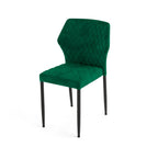 Feros Restaurantstuhl Louis, Velour Grün, velours fabric gepolstert