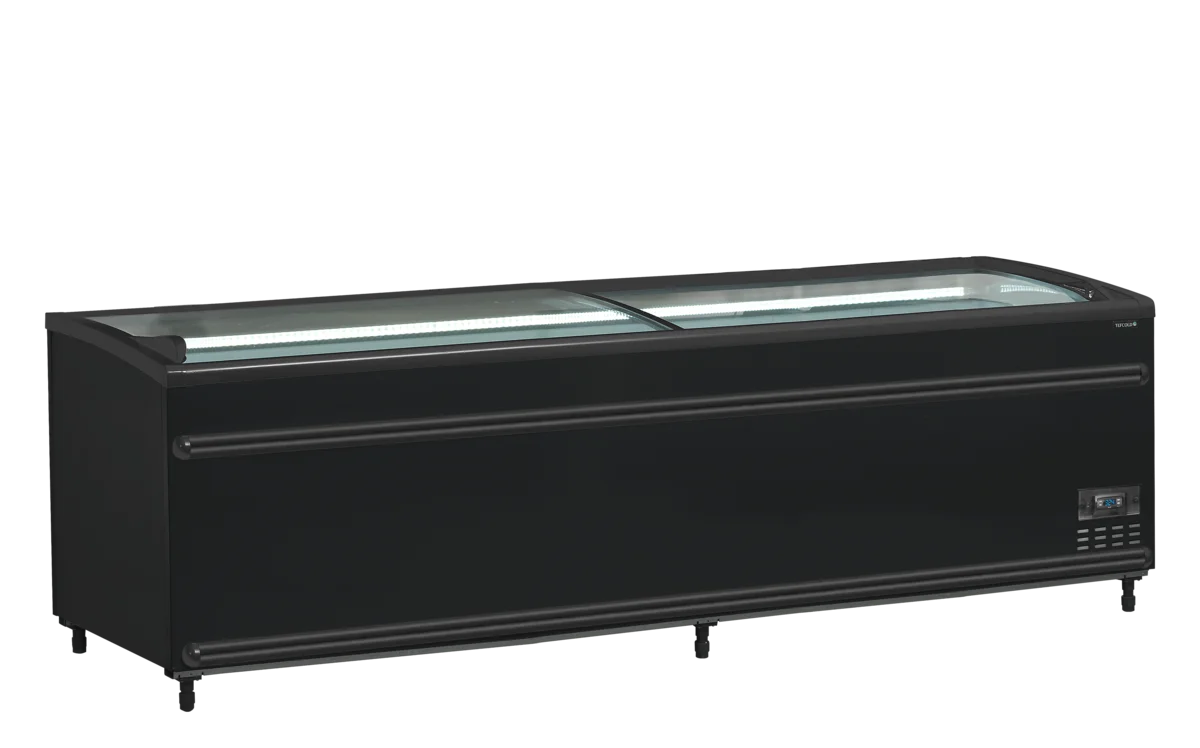 Tefcold Supermarkt-Kühler/Gefriertruhe SFI250B-CF VS, schwarz