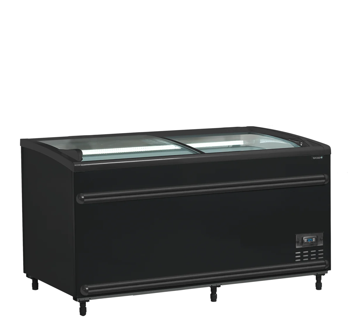 Tefcold Supermarkt-Kühler/Gefriertruhe SFI145B-CF VS, schwarz