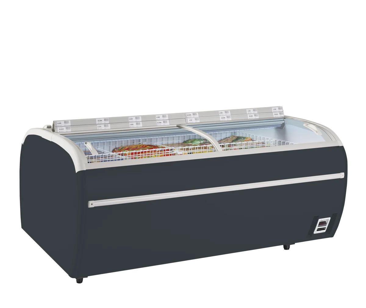 Tefcold Supermarkt-Kühler/ Gefriertruhe TWIN 220A-CF in Anthrazit