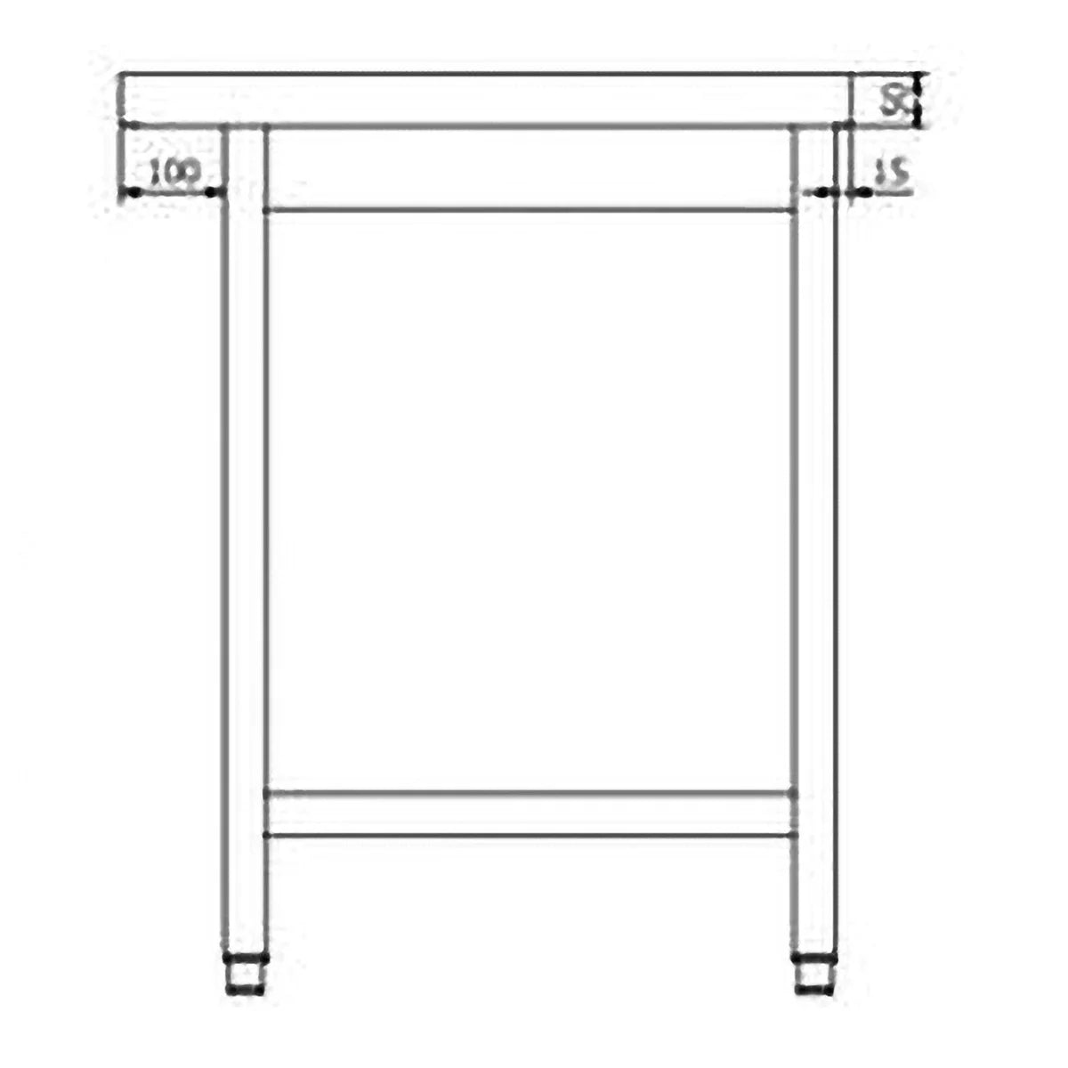 Ablauftisch PROFI 1600 x 700 Links für PROFI und ECO Modelle