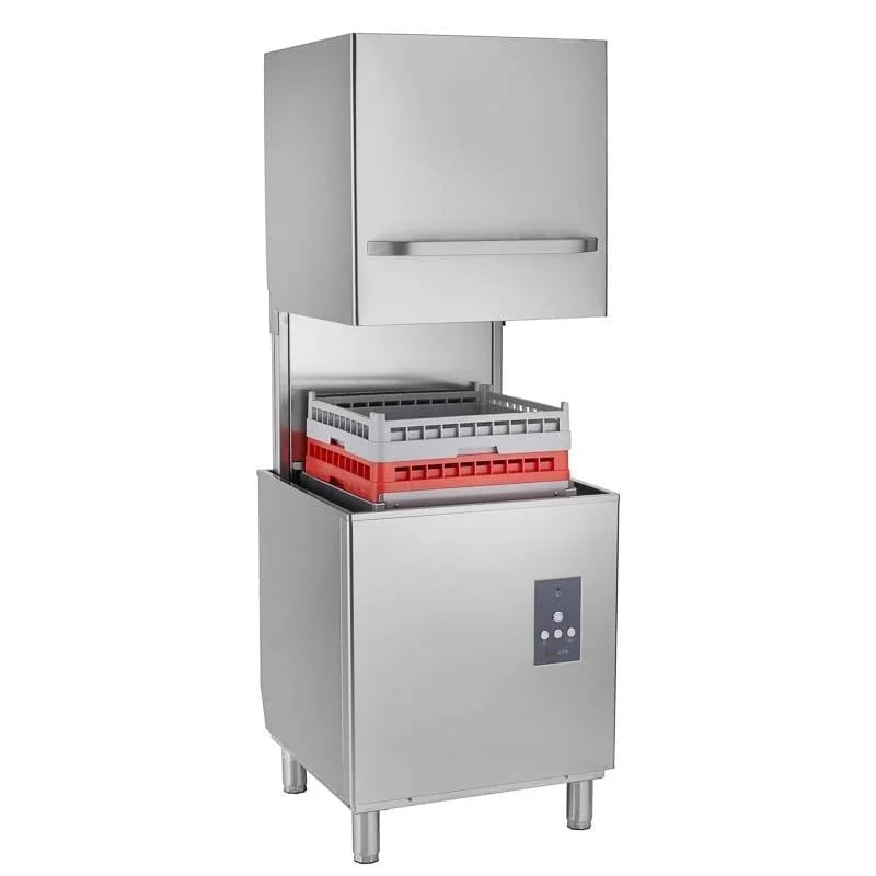 Haubenspülmaschine ECO 54 S 50x50 cm Korbmaß, mit Reiniger- & Klarspüldosierer, Made in Europe, 400 Volt