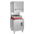 Haubenspülmaschine ECO 54 SLE 50x50 cm Korbmaß, mit Reiniger- & Klarspüldosierer, mit Ablaufpumpe & Enthärter, Made in Europe, 400 Volt