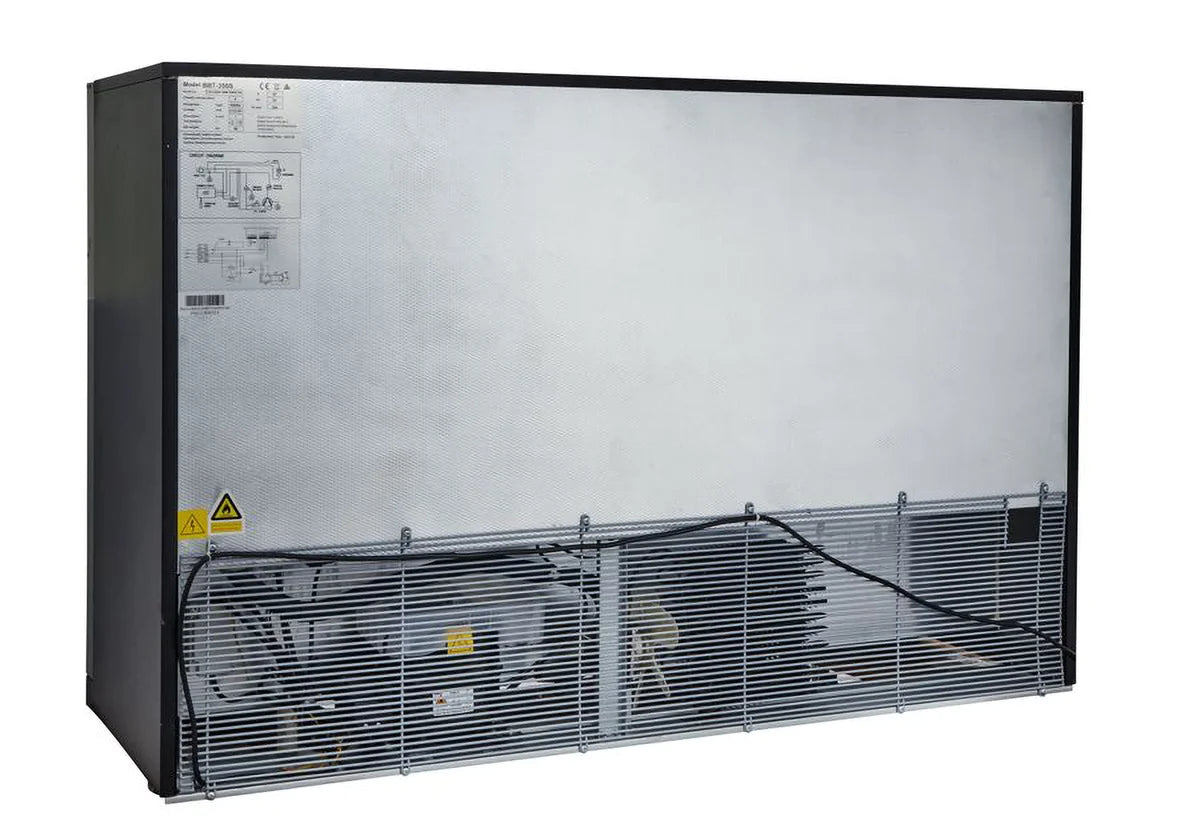 Barkühlschrank ECO 350 mit Schiebetüren schwarz, LED Beleuchtung, unterbaubar
