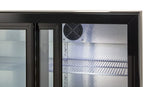 Barkühlschrank ECO 350 mit Schiebetüren schwarz, LED Beleuchtung, unterbaubar