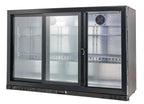 Barkühlschrank ECO 350 mit Schiebetüren schwarz, LED Beleuchtung, unterbaubar