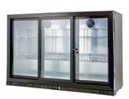 Barkühlschrank ECO 350 mit Schiebetüren schwarz, LED Beleuchtung, unterbaubar