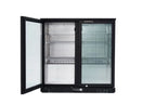 Barkühlschrank ECO 230 mit Klapptüren schwarz, LED Beleuchtung, unterbaubar