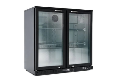 
Barkühlschrank ECO 230 mit Klapptüren schwarz, LED Beleuchtung, unterbaubar