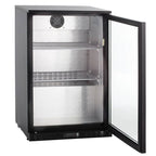 Barkühlschrank ECO 130 schwarz, LED Beleuchtung, unterbaubar