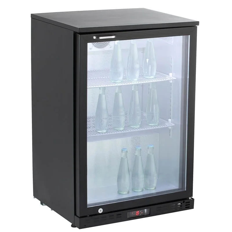 Barkühlschrank ECO 130 schwarz, LED Beleuchtung, unterbaubar