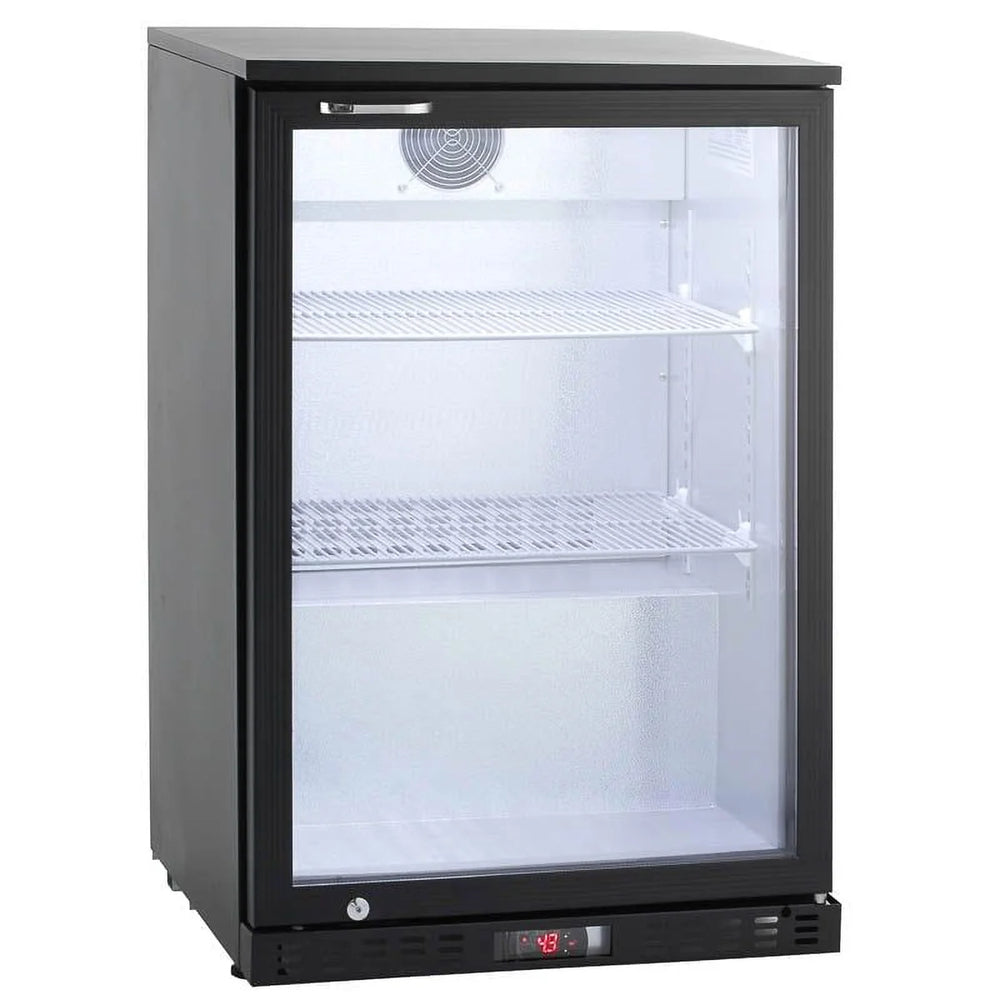 Barkühlschrank ECO 130 schwarz, LED Beleuchtung, unterbaubar