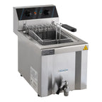 Elektro-Fritteuse Profi 12 Liter mit Ablasshahn, 400 V