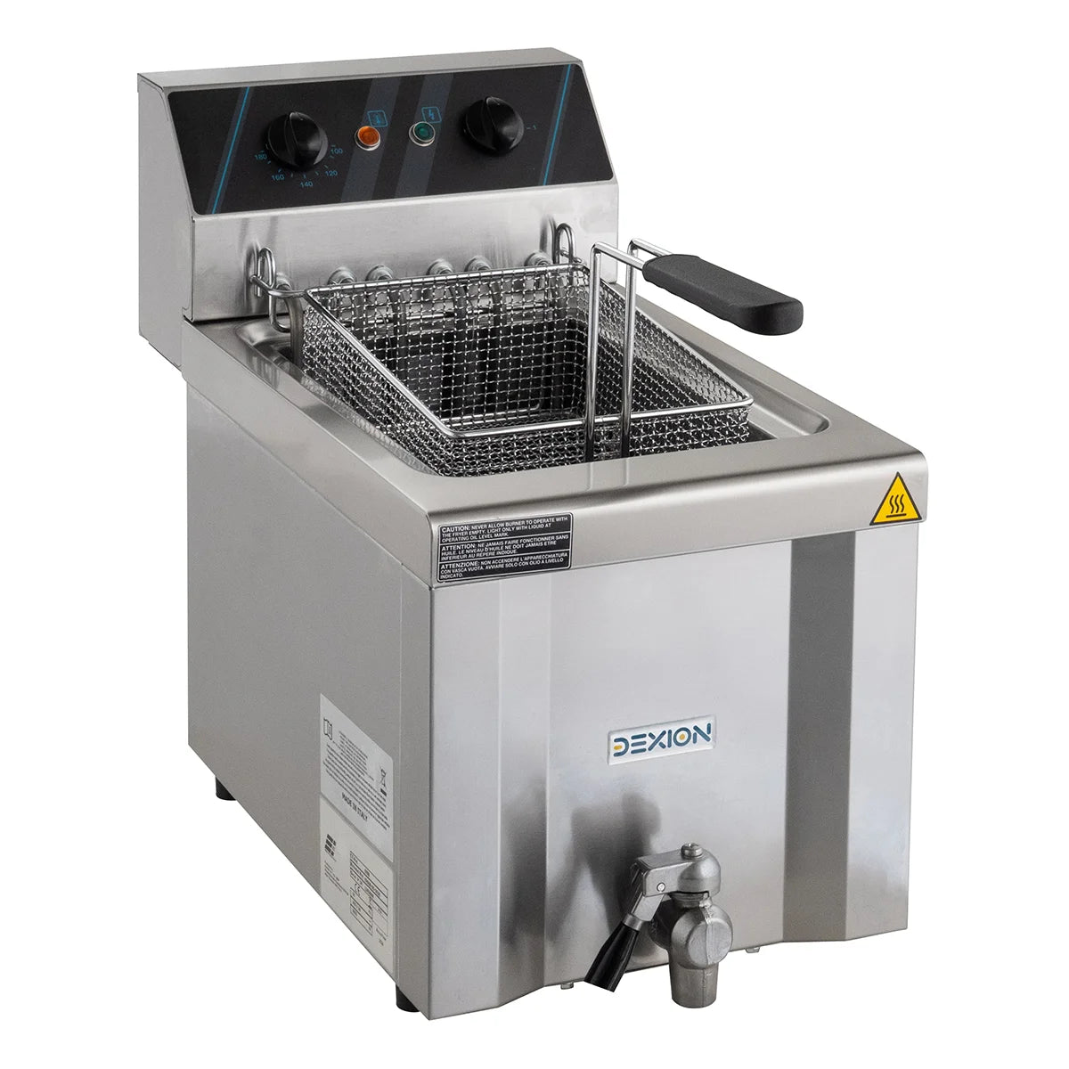 Elektro-Fritteuse Profi 12 Liter mit Ablasshahn, 400 V