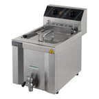 Elektro-Fritteuse Profi 12 Liter mit Ablasshahn, 400 V