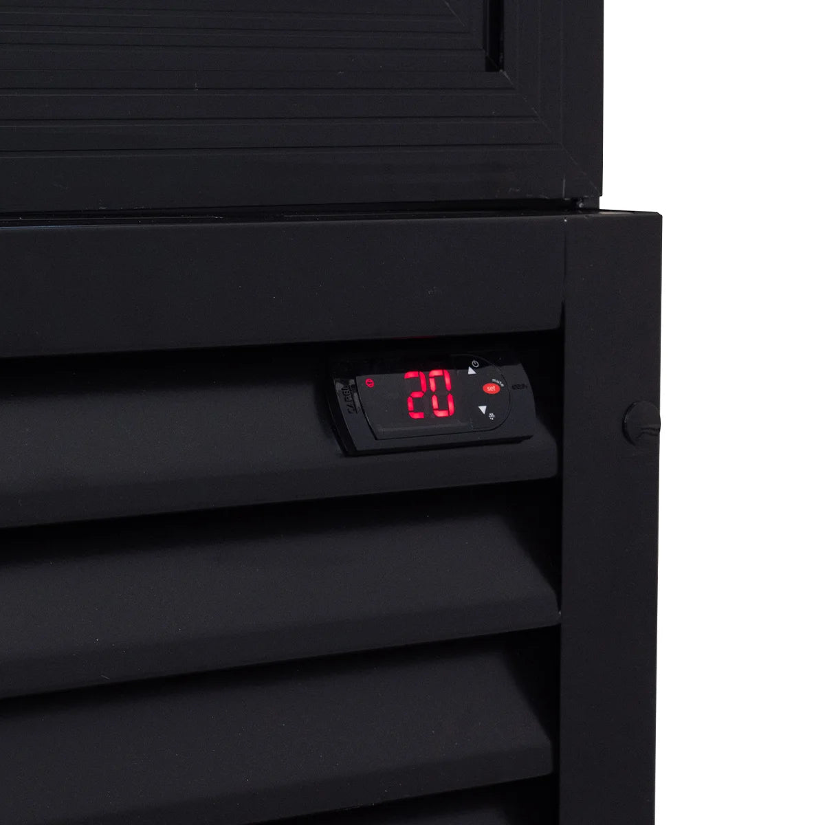 Getränkekühlschrank ECO 1000 mit Schiebetüren und Leuchtaufsatz