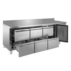 Kühltisch ECO 1/6 mit Aufkantung - GN 1/1