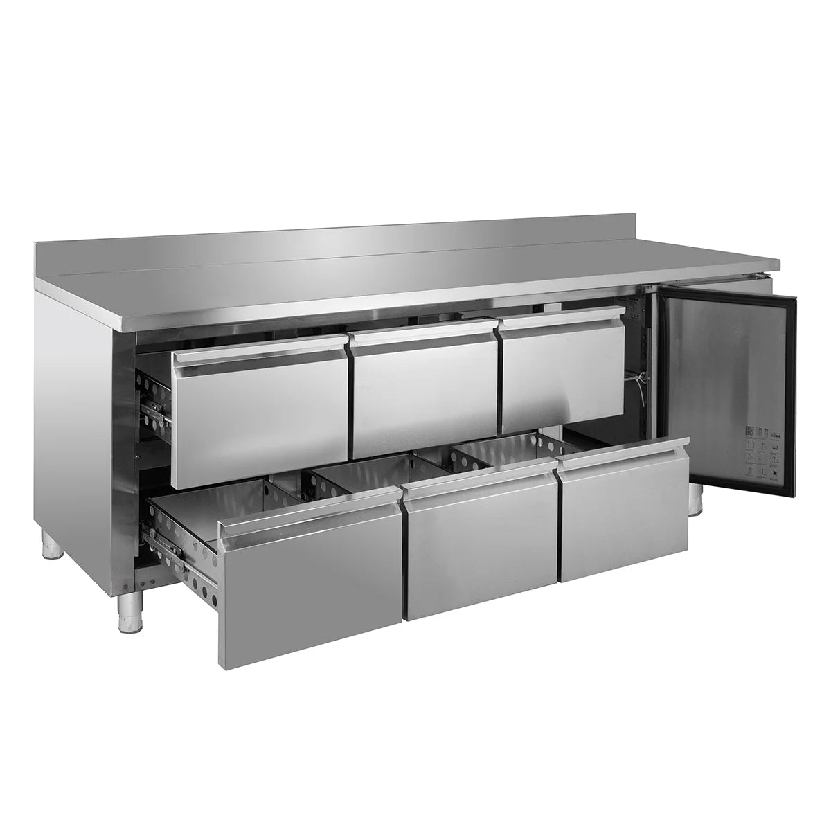Kühltisch ECO 1/6 mit Aufkantung - GN 1/1