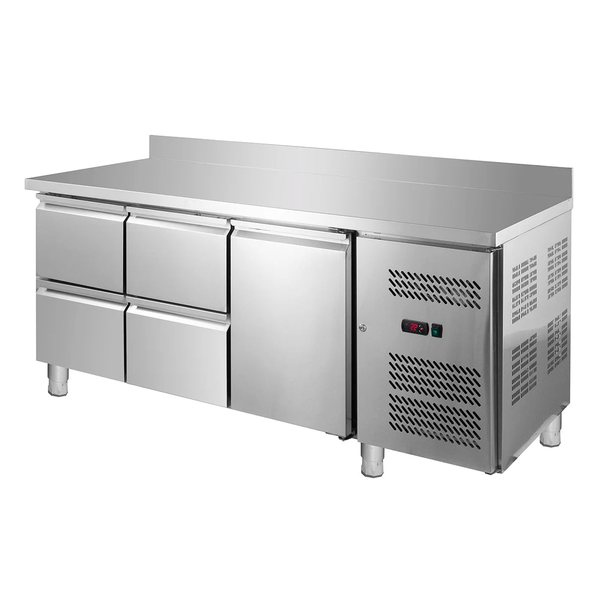 Kühltisch ECO 1/4 mit Aufkantung - GN 1/1