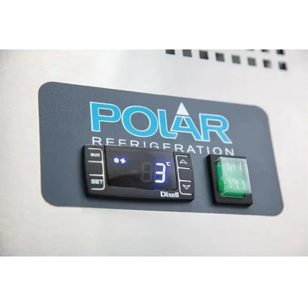 Polar U-Series Pizzatisch 3 Türen mit Granitplatte 643 Liter auf Rollen