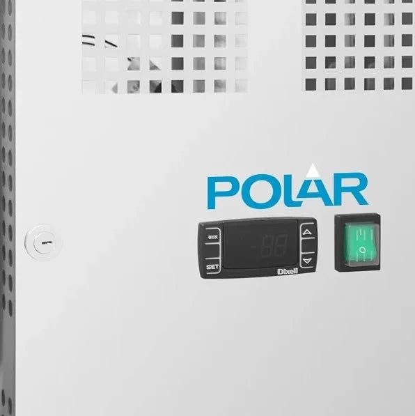 Polar U-Series Pizzatisch 3 Türen mit Granitplatte 643 Liter auf Rollen