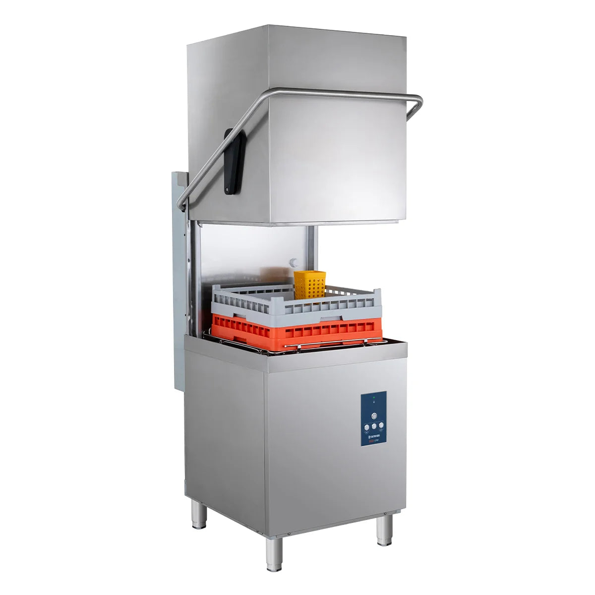 Haubenspülmaschine ECO 54 SLE 50x50 cm Korbmaß, mit Reiniger- & Klarspüldosierer, mit Ablaufpumpe & Enthärter, Made in Europe, 400 Volt