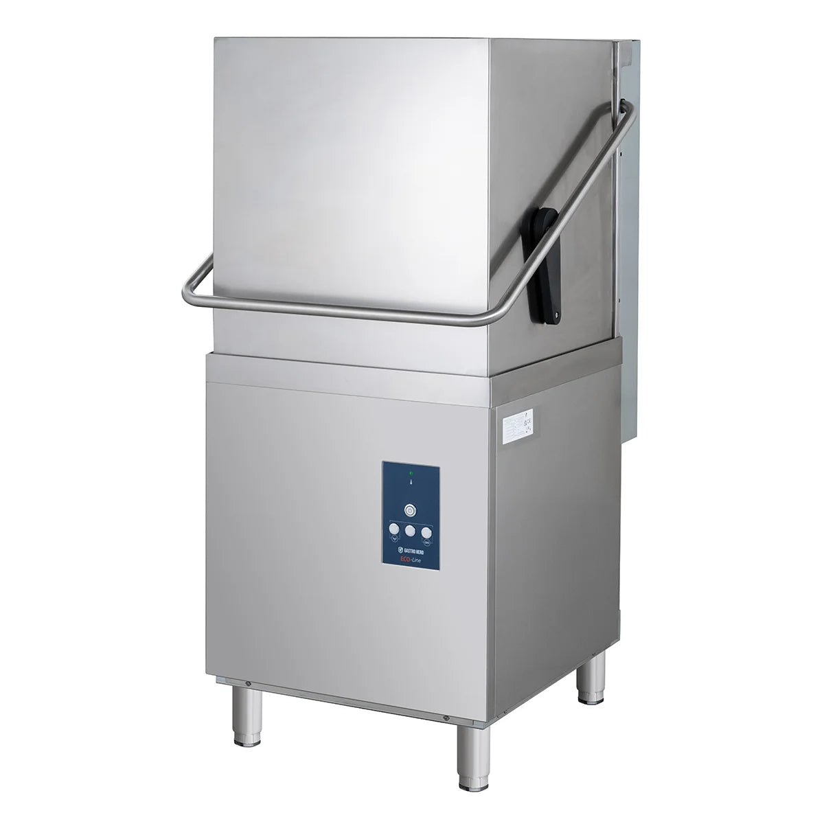 Haubenspülmaschine ECO 54 SLE 50x50 cm Korbmaß, mit Reiniger- & Klarspüldosierer, mit Ablaufpumpe & Enthärter, Made in Europe, 400 Volt