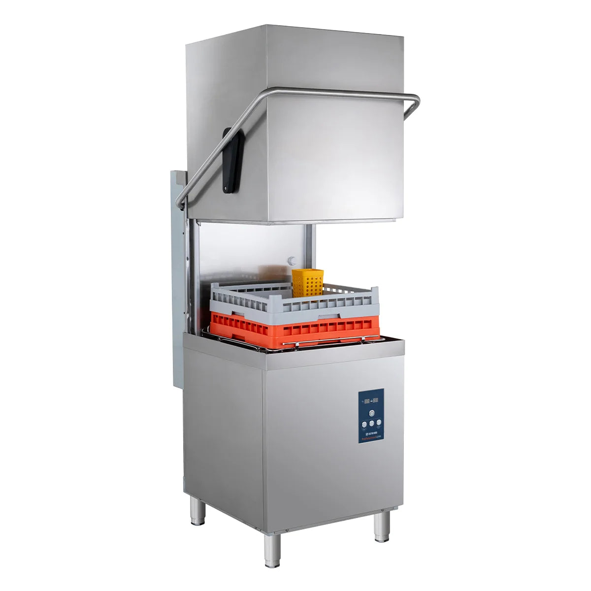 Haubenspülmaschine PROFI Digital 54 SL 50x50 cm Korbmaß, mit Reiniger- & Klarspüldosierer, mit Ablaufpumpe, Made in Europe, 400 Volt