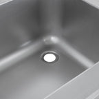 Spültisch Basic 16x6 mit 2 Becken links, Aufkantung und Grundboden