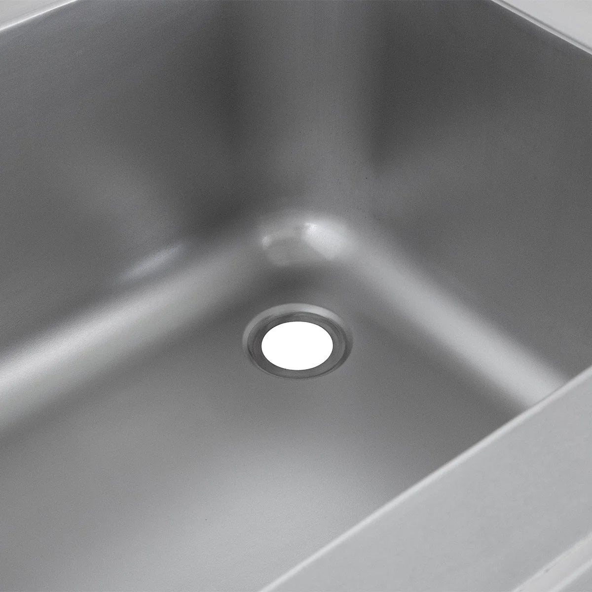 Spültisch Basic 16x6 mit 2 Becken links, Aufkantung und Grundboden