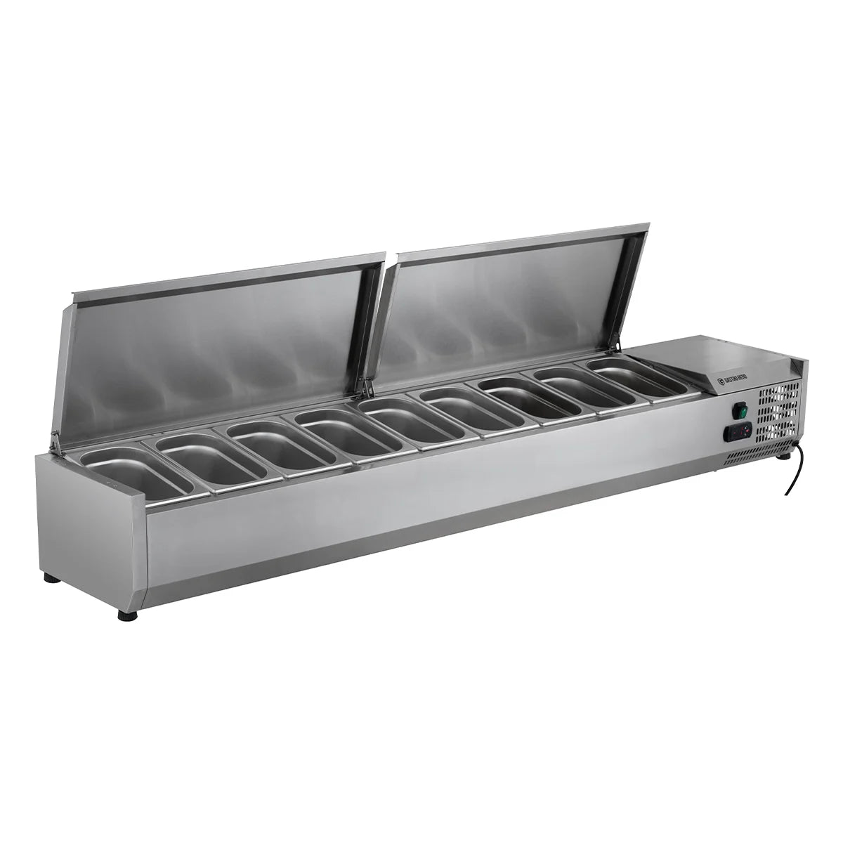 Edelstahl-Kühlaufsatz ECO 10 x GN 1/4