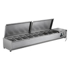 Edelstahl-Kühlaufsatz ECO 10 x GN 1/4