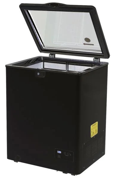 Gastro-Cool FC100 Gefrier-Kühltruhe 110 Liter mit Glasdeckel, LED Beleuchtung