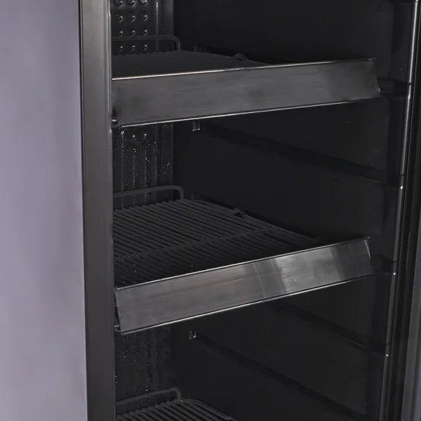 Gastro-Cool GD175 Getränkekühlschrank Retro Slim 212 Liter Eco Star, LED Beleuchtung, schwarz