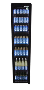 Gastro-Cool GD175 Getränkekühlschrank Retro Slim 212 Liter Eco Star, LED Beleuchtung, schwarz