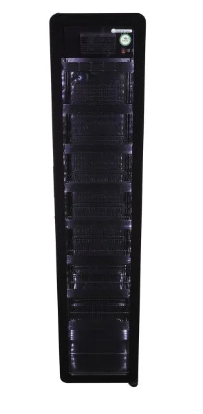 Gastro-Cool GD175 Getränkekühlschrank Retro Slim 212 Liter Eco Star, LED Beleuchtung, schwarz