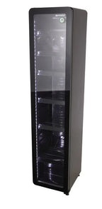 Gastro-Cool GD175 Getränkekühlschrank Retro Slim 212 Liter Eco Star, LED Beleuchtung, schwarz