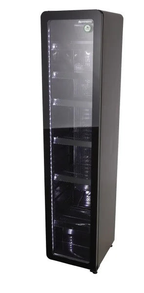 Gastro-Cool GD175 Getränkekühlschrank Retro Slim 212 Liter Eco Star, LED Beleuchtung, schwarz