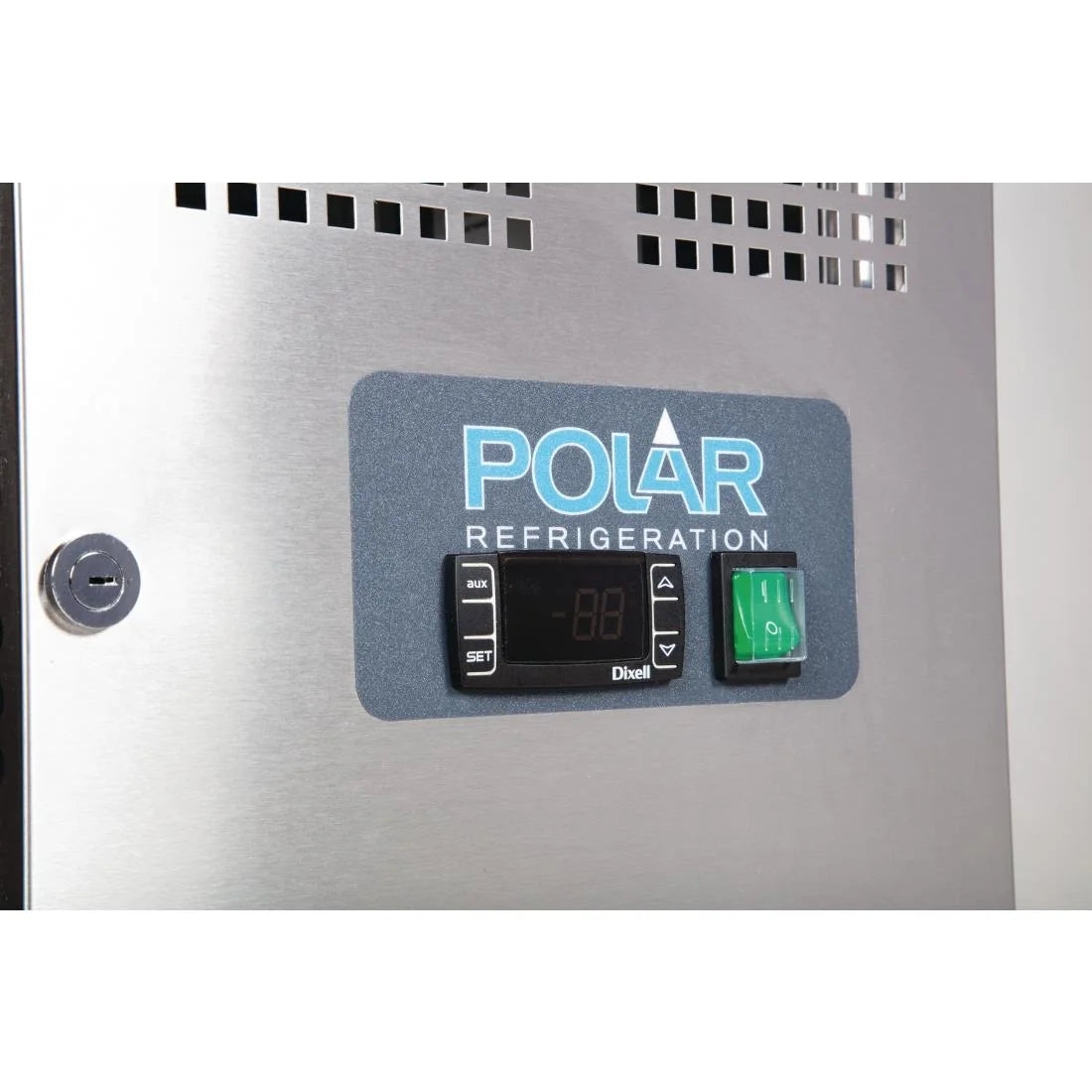Polar U-Serie Kühltisch 2 Türen 282 Liter auf Rollen