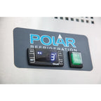 Polar U-Serie Kühltisch 3 Türen 417 Liter auf Rollen