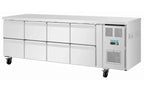 Polar U-Serie Kühltisch 8 Schubladen 616 Liter auf Rollen