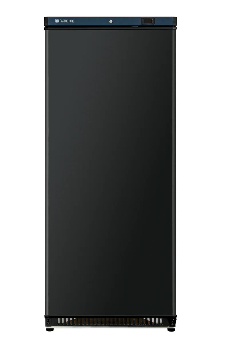 Lagertiefkühlschrank ECO 600, Innenraum aus Kunststoff, schwarz