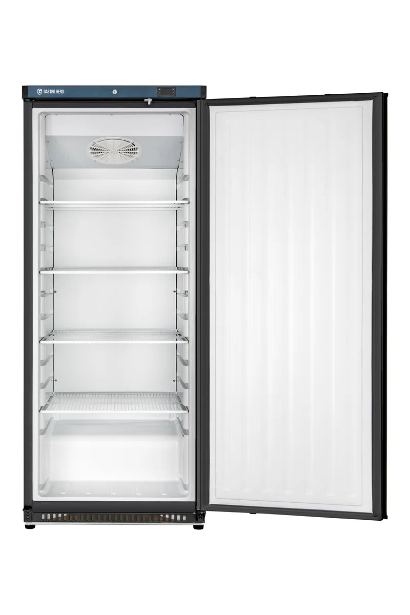 Lagertiefkühlschrank ECO 600, Innenraum aus Kunststoff, schwarz