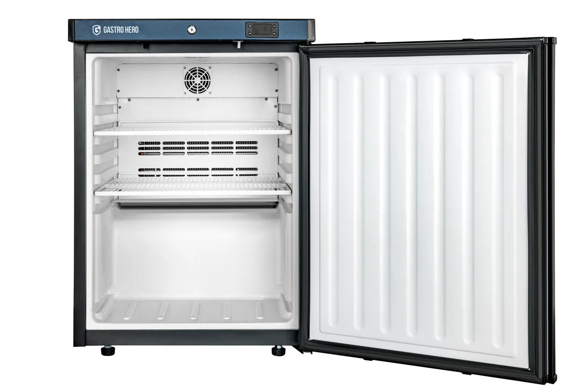 Lagertiefkühlschrank ECO 200, Innenraum aus Kunststoff, schwarz