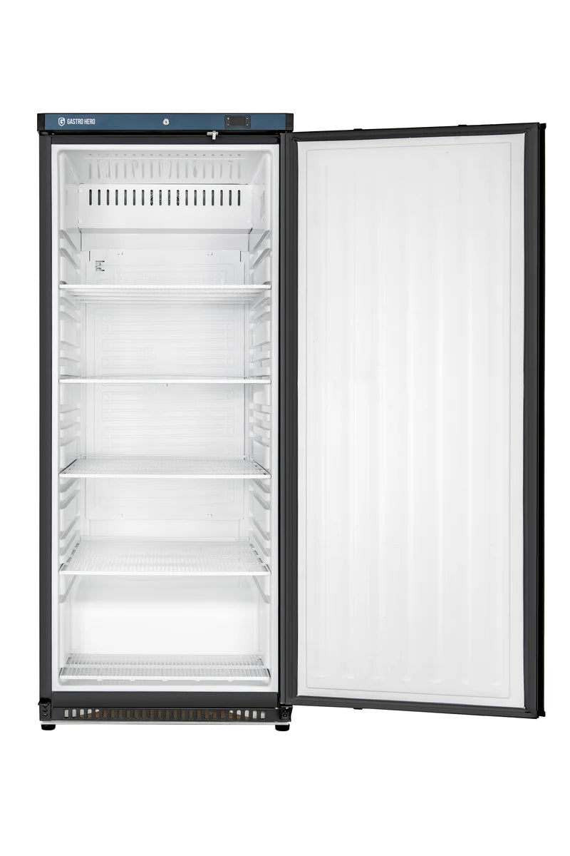 Lagerkühlschrank ECO 600, Innenraum aus Kunststoff, schwarz