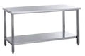 Edelstahl Arbeitstisch Eco 10x6 mit Grundboden